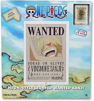 Amazon.com: TEKNOFUN One Piece Sanji Wanted Neon Light Up 30cm