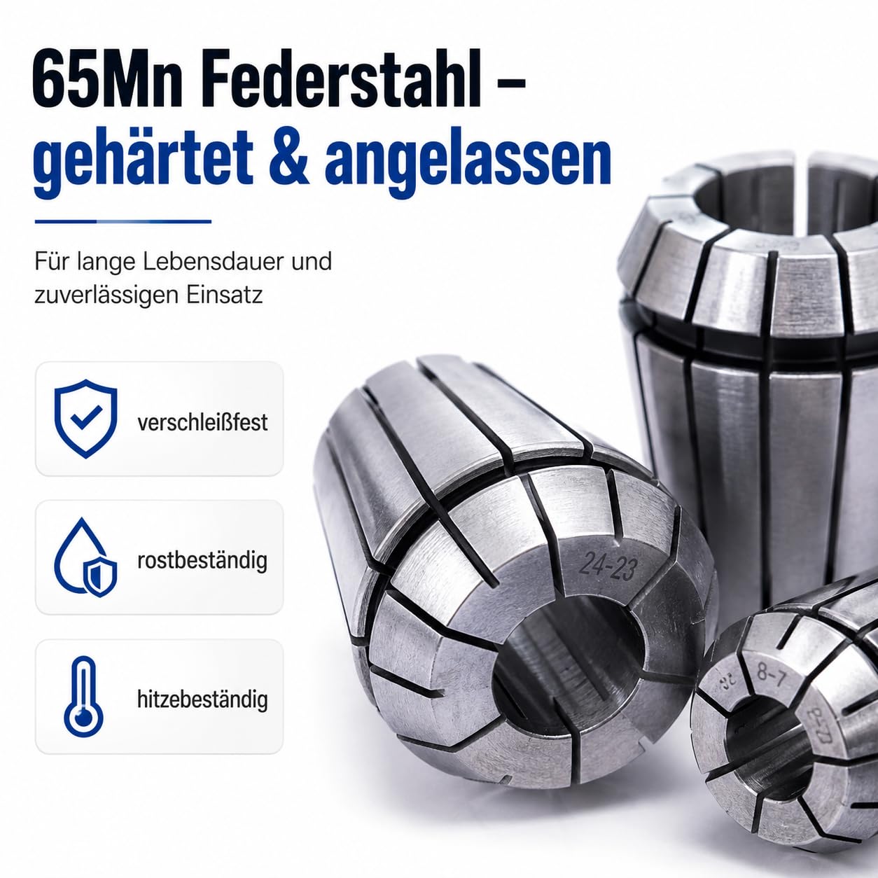 Set di 23 pinze ER40 ad alta precisione con MK4/MT4 M16, in acciaio per fresatrice CNC e tornio, con scatola in legno, argento, nero, rosso