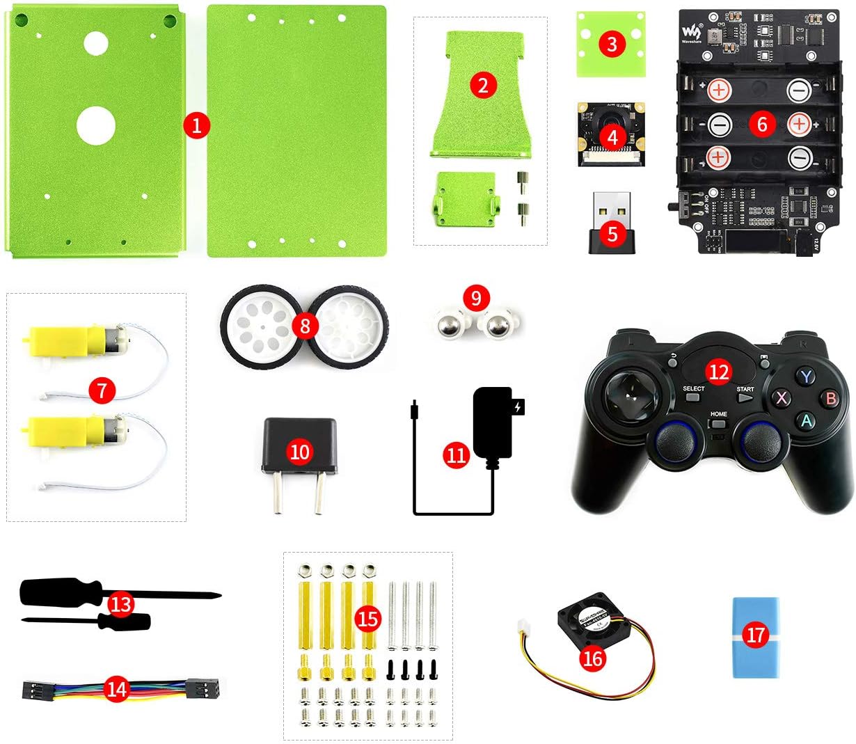 Onе-Dау Sаlе: Uр tо 70% оƒƒ JetBot 2GB AI Kit Accessories AI-Based Smart Robot Compatible with NVIDIA Jetson Nano 2GB Developer Kit (Doesn't Include 2GB Nano)