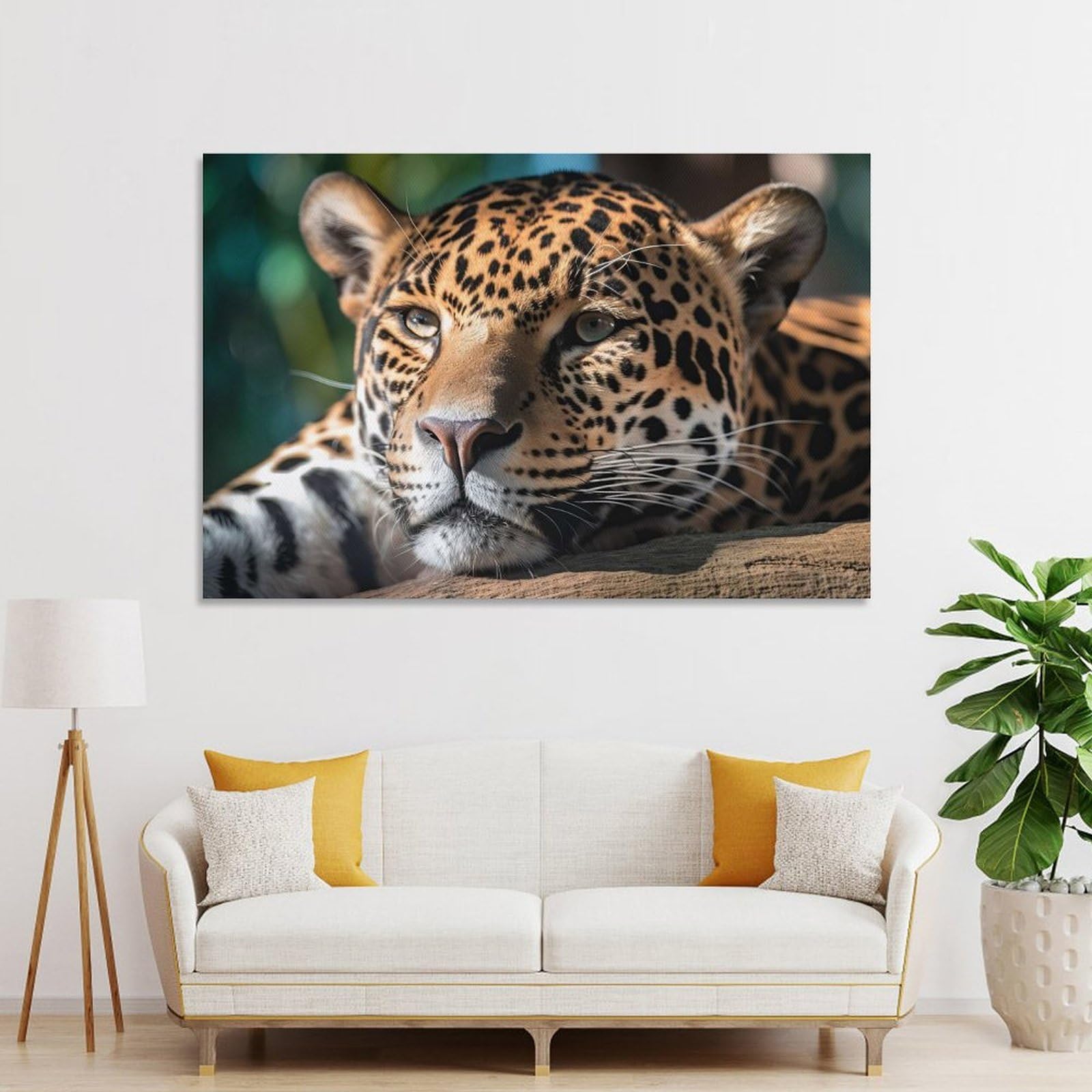 Junmoney Home Decor Wall Art Jaguar Wildlife Photo, 16x24inch(40x60cm), for Hallway, Bedroom Or Modern Interiors, Gift Idea for Housewarming And Birthdays