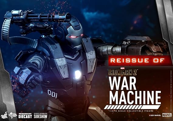 Movie Masterpiece Diecast Iron Man 2 Warmachine Reproduced 1/6 Scale Figure, Silver