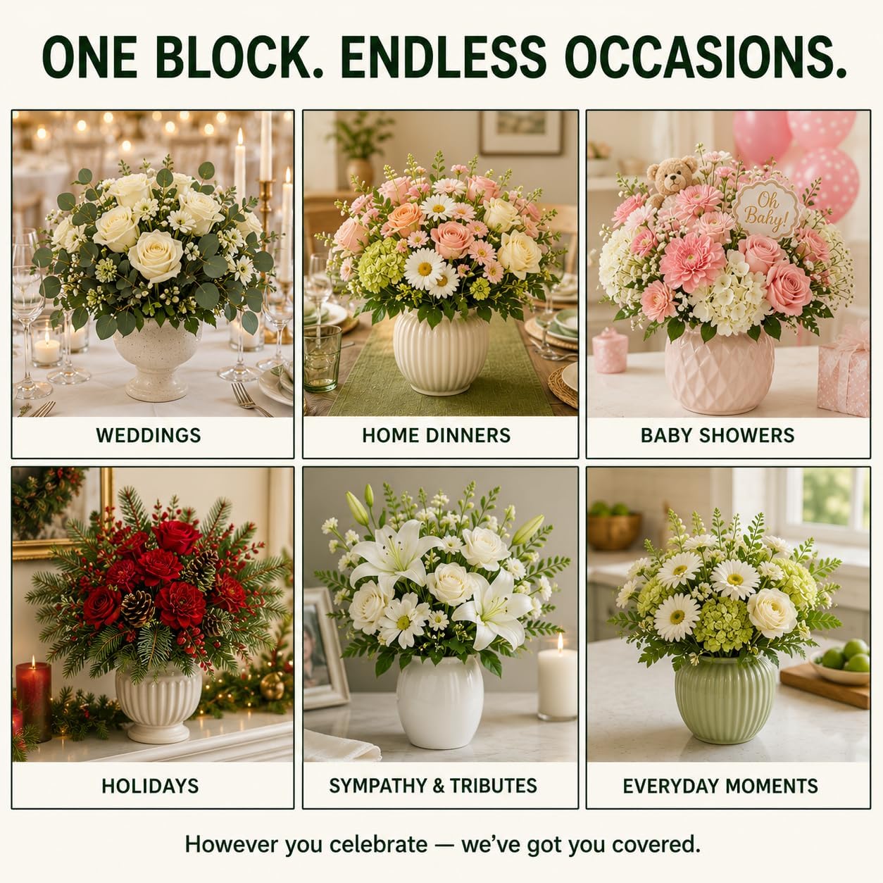 Wet Floral Foam Blocks for Fresh Flowers - 6 PCS Styrofoam Block, Each (9" L x 4.1" W x 2.7" H) Green Foam for Flower Arrangements Supplies