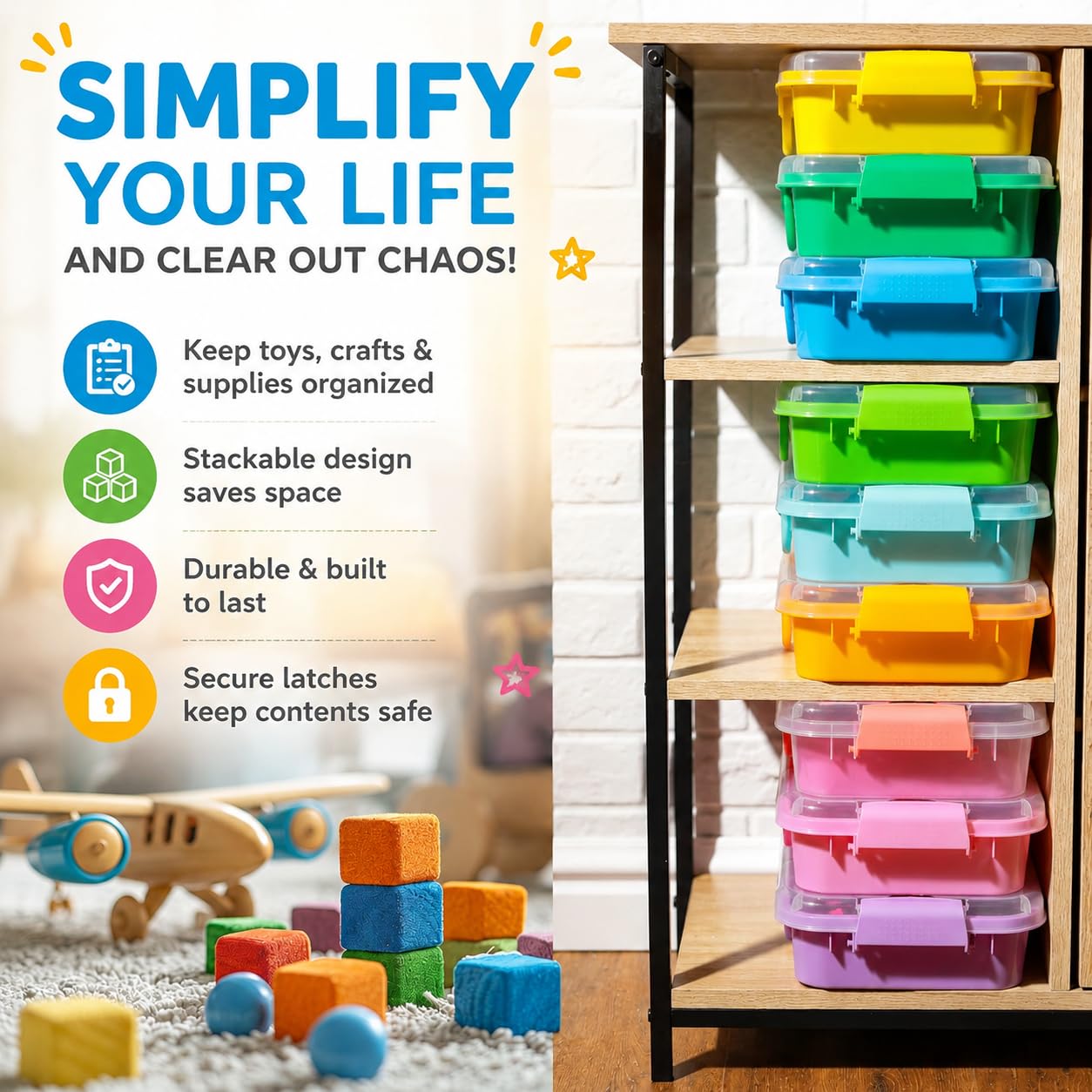 Toddler Sensory Bin Set - 3 Lidded Bins -9