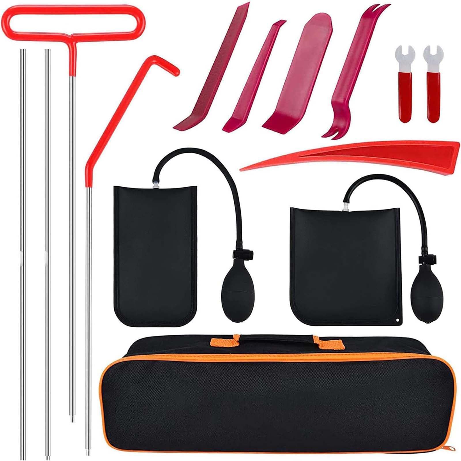 Breakdown Long Reach Kit,Car Tool Kit,Auto Trim Removal Tool Kit Panel Fastener Removal Tool Car Lockout Kit for All Vehicles Emergency Use Frequently Put in The Trunk