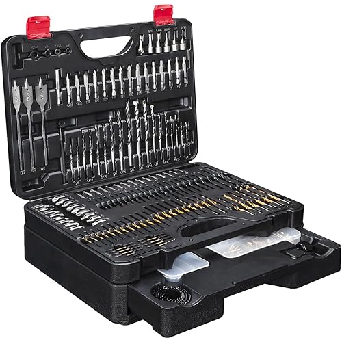 KingTool 400 Pcs Drill Bit Set - Drill Bits Screwdriver Bit Set Case with Drawer, Bit Set Designed for Various Drilling & Screw Driving Tasks for Metal, Wood, Masonry, Perfect for DIY Projects