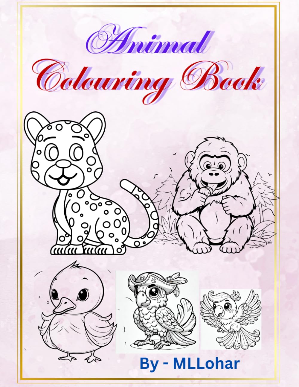 Livre de coloriage animaux pour adulte avec 50 dessins anti-stress uniques