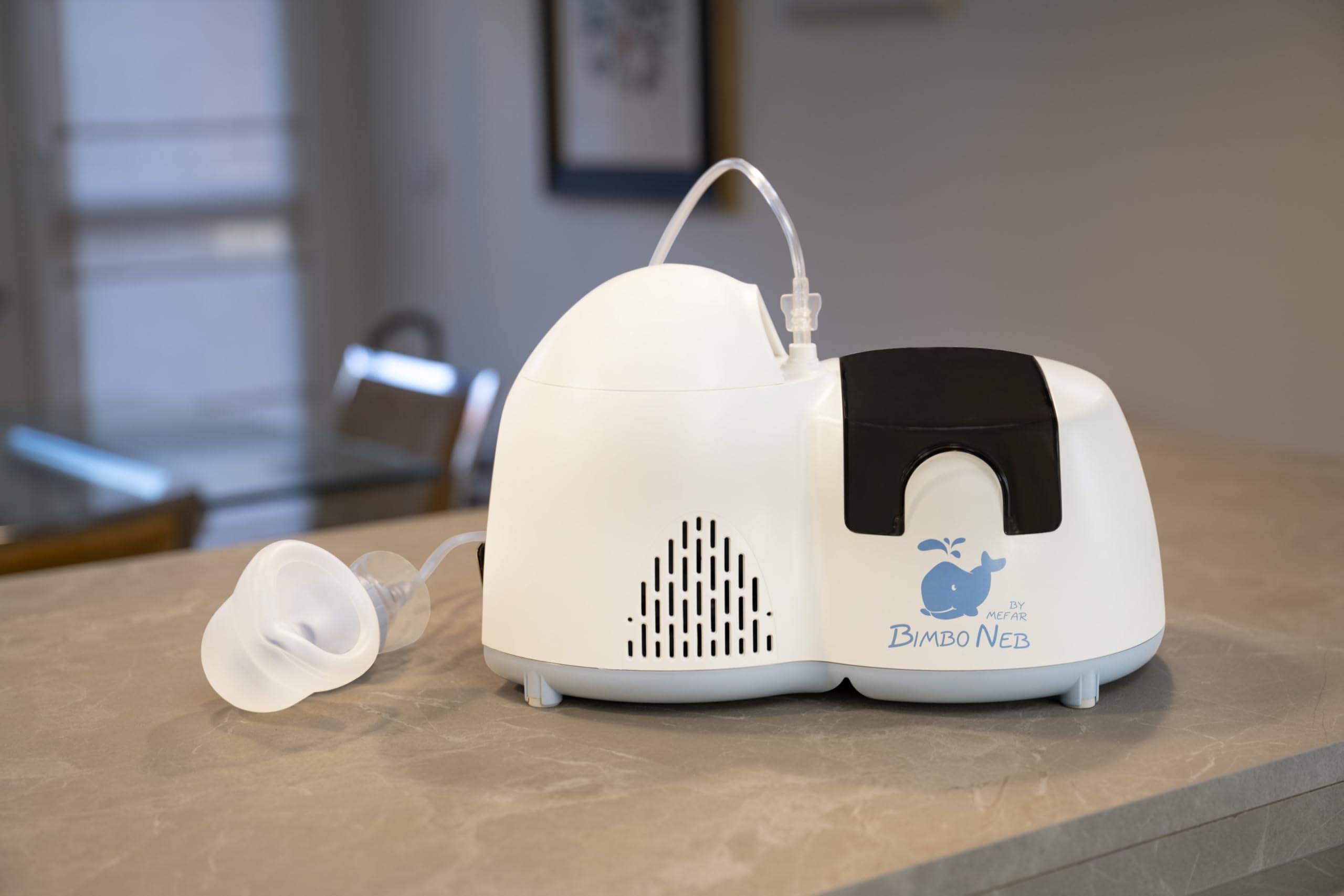 Air Liquide Healthcare, BIMBONEB, Apparecchio per Aerosolterapia per Bambini, Dotato di RINOWASH e PERFECTA, Aerosol per la Terapia Inalatoria, Trattamento Sicuro, Veloce ed Efficace