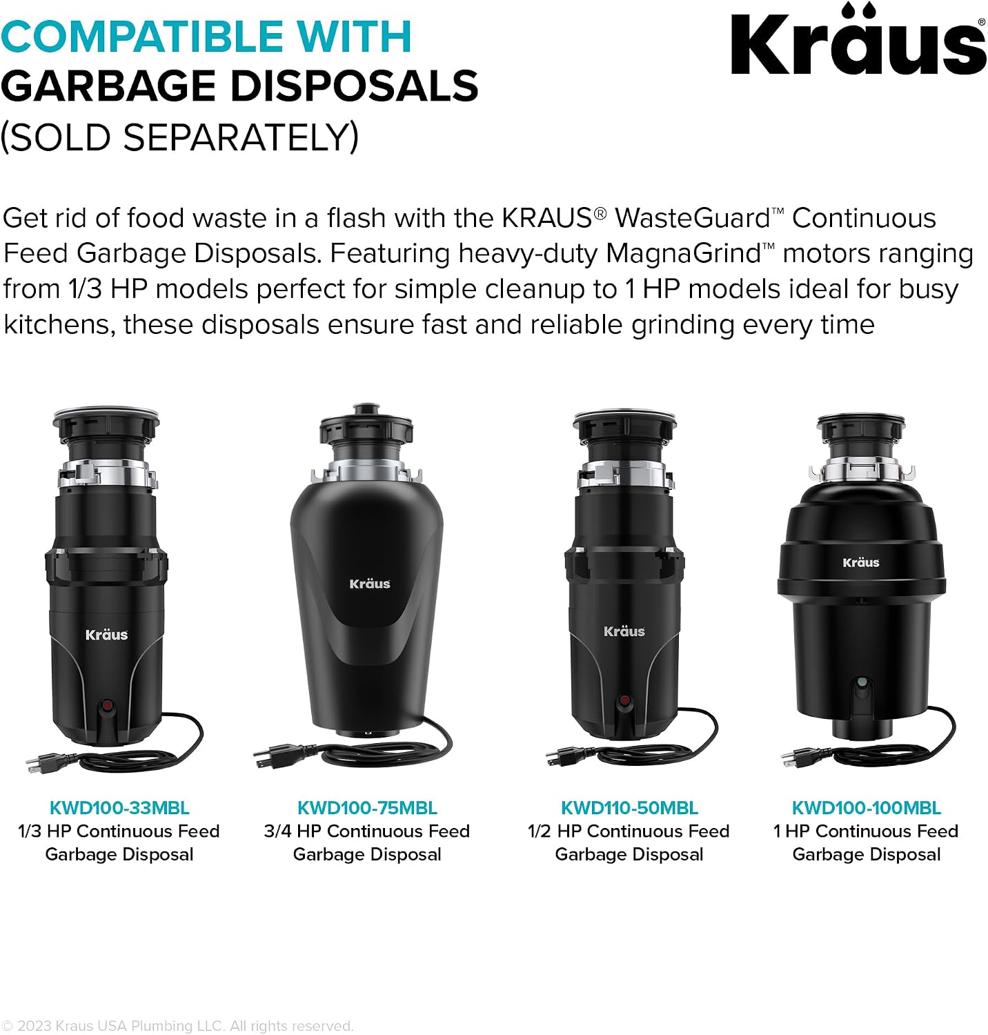 KRAUS WasteGuard Kitchen Sink Strainer/Stopper for Garbage Disposals with EZLock Mounting Assembly, GDC-2