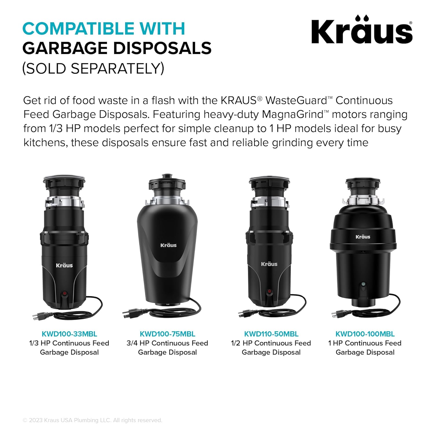 KRAUS WasteGuard Kitchen Sink Stopper for Garbage Disposals with EZLock Mounting Assembly, GDC-1