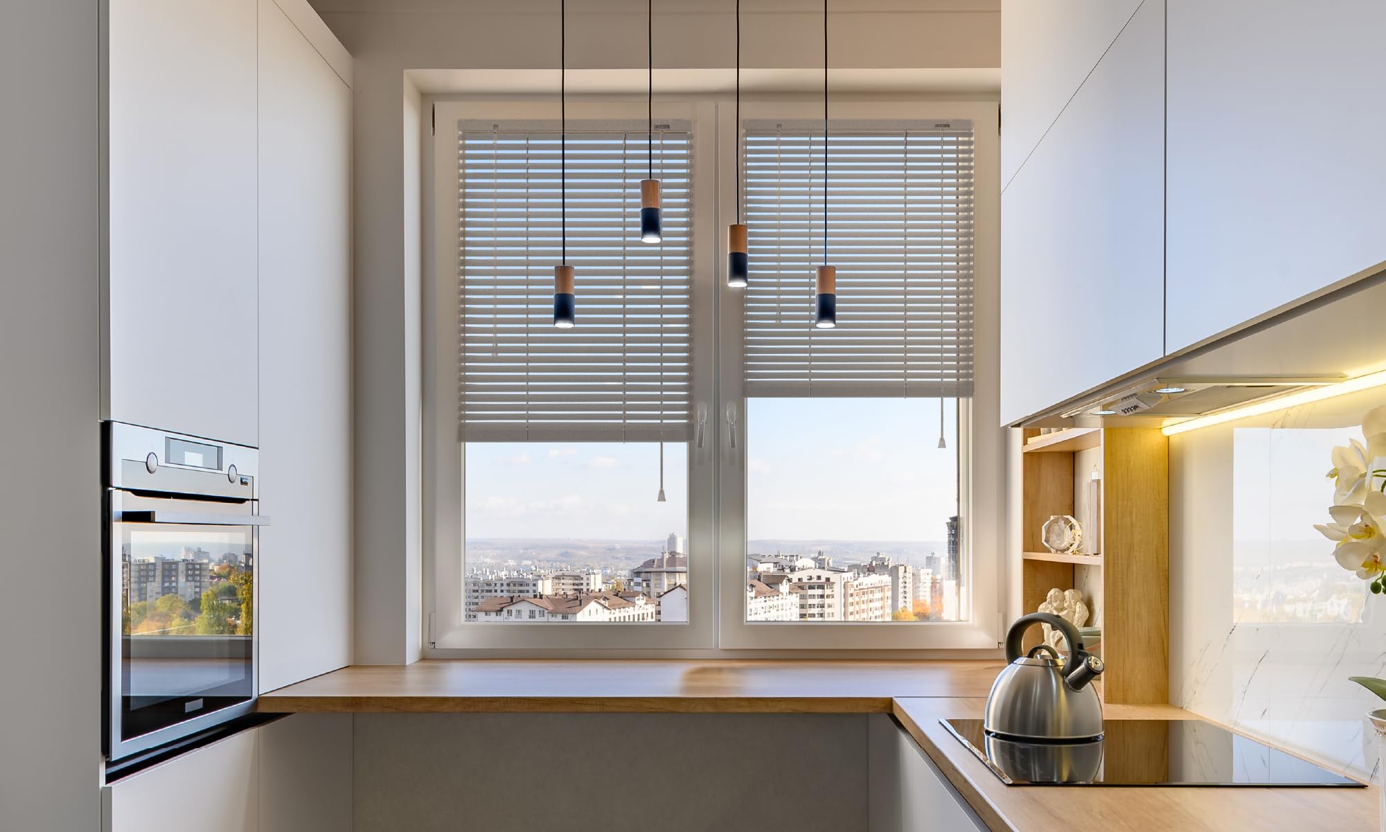 SONELLO aluminium jaloezie voor binnenshuis 70cm x 220cm Crème Aluminium jaloezie Klemmfix zonder boren: inkijk-, verblindings-, lichtbescherming en zonwering voor ramen en deuren