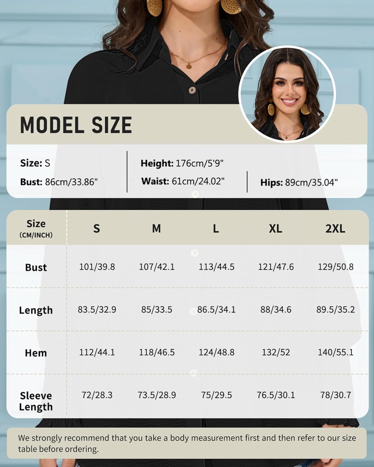 Bsubseach Button Down Shirt for Women Blouses Top Casual Long Sleeve Gauze Summer Outfits - Image 5