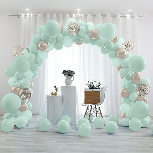 Vista 16 de Globos metálicos negros, 50 unidades, 5 pulgadas, acabado cromado, kit de guirnalda con globos de látex