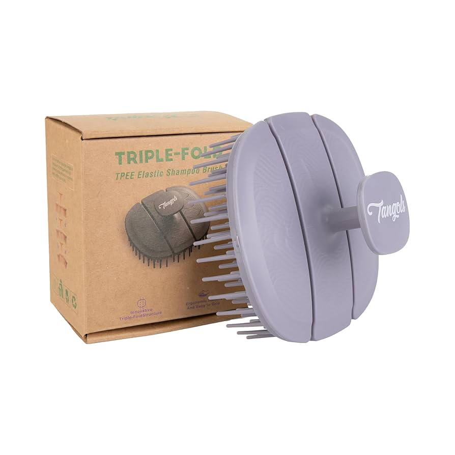 Amazon.com: Tangols Triple-Fold Elastic Shampoo Hair Brush
