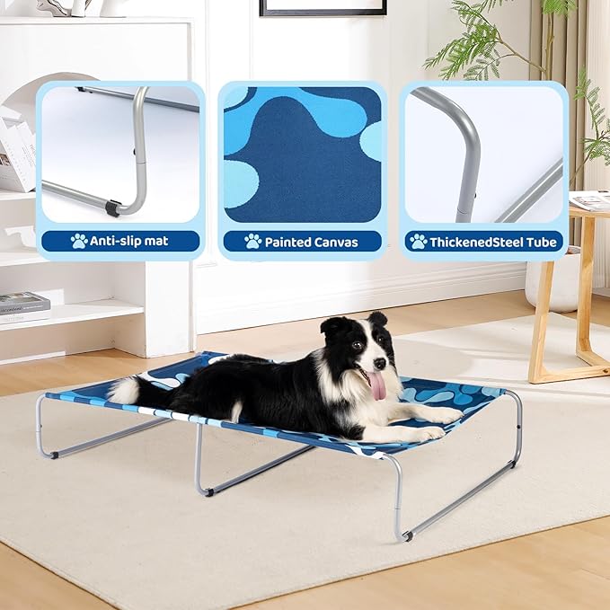 Cama Elevada para Perros Pequeños 28x22 Pulgadas, Refrescante y Lavable miniatura 3