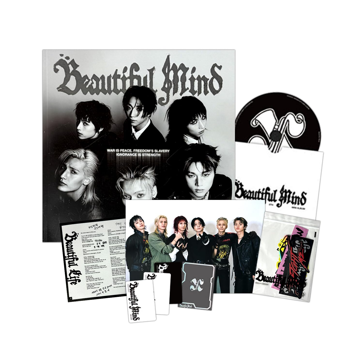 Xdinary-Heroes - 6th Mini Album [Beautiful Mind] (Photobook - Raw Ver.) Photobook + Photocard + Trading Card + Track Paper + CD-R + Film Photo + Sticker Pack + 4 Extra Photocards