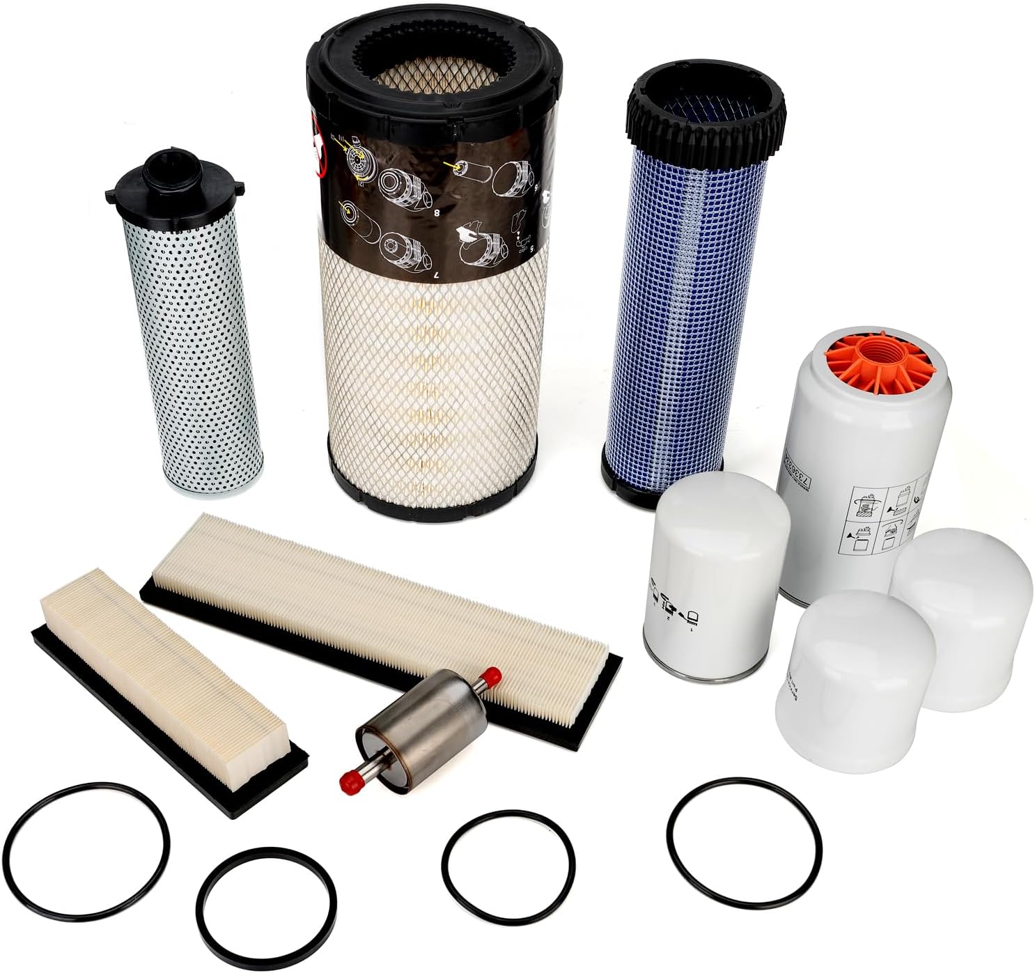 7386224 7386225 Maintenance Filter Kit with Bobcat Skid Steer Loader S62 S64 S66 S76 & Track Loader T62 T64 T66 T76 Replaces 7348032 7336334 7343102 7414582 7319444 7334208