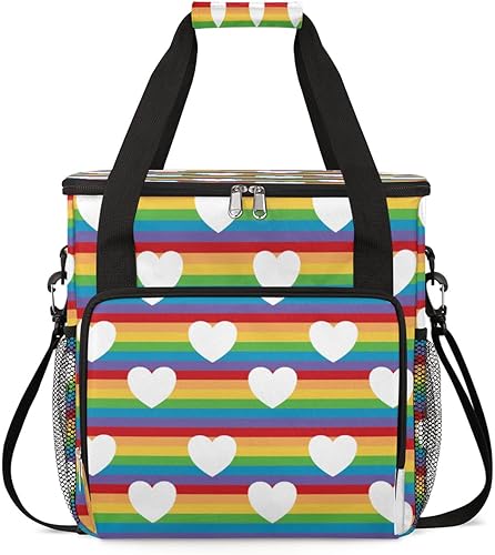 Rainbow Gay Love - Cafetera para cafetera, bolsa de transporte de amor, bolsa de almacenamiento compatible con Keurig K-Mini o K-Mini Plus,