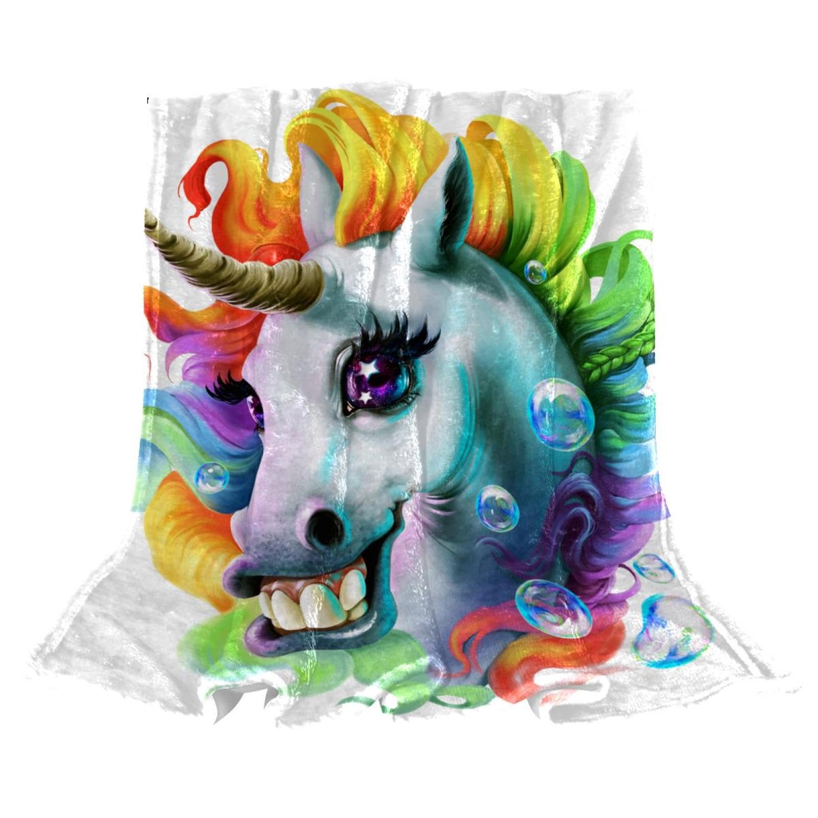 Couverture de bureau polaire licorne contre le froid en hiver