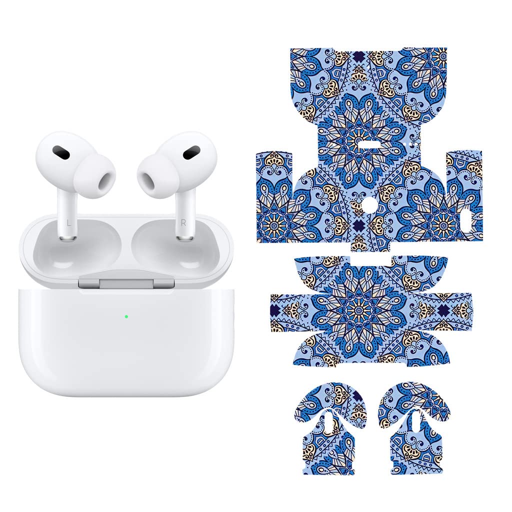 Compatible for Apple Airpods Pro 2 - Audio Buds Skin Warp (Coverage - Charging Case+Buds)(Mandala2.1)