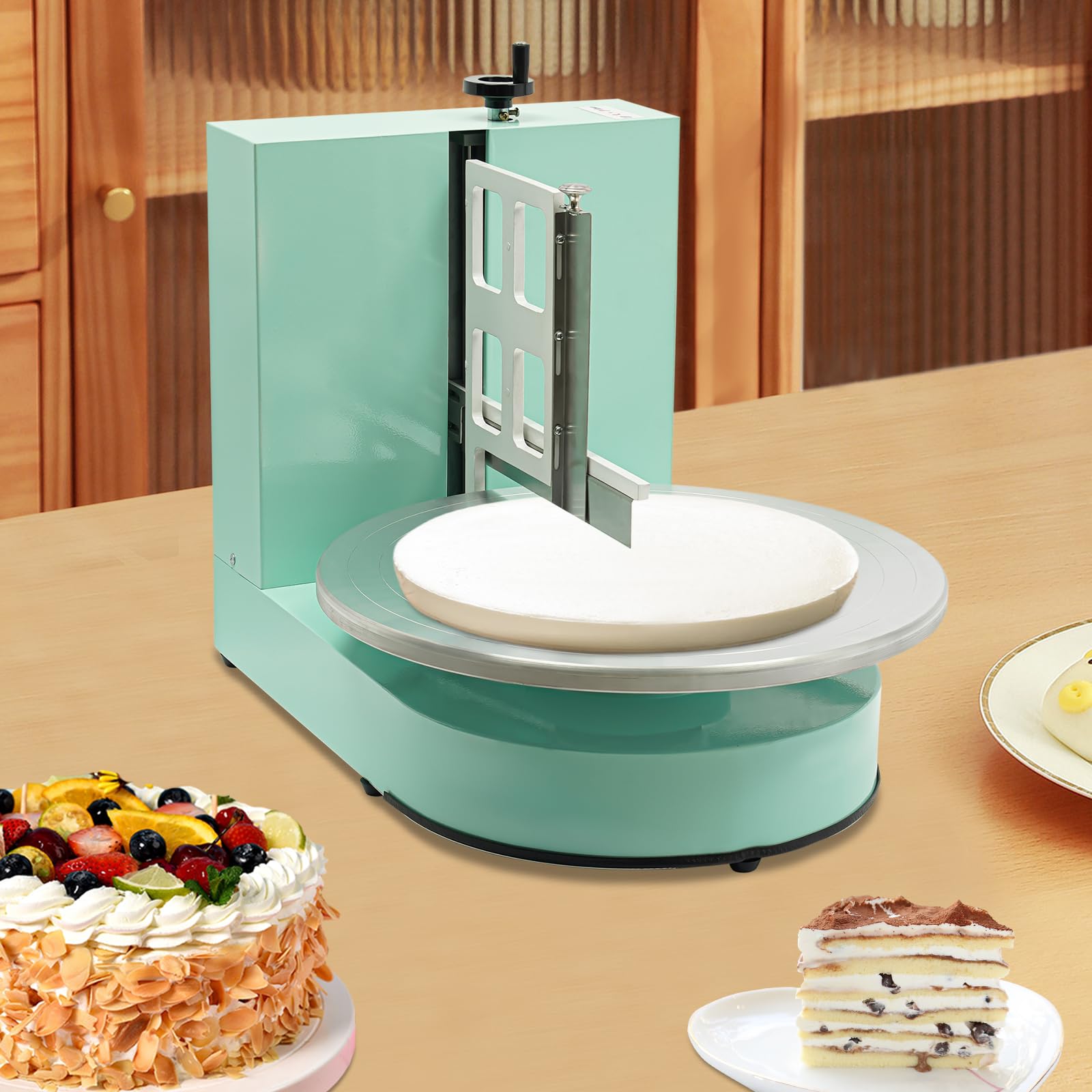 200W Cake Decorating Machine, Automatic Cream Spreading Machine, Electric Cake Cream Spreading Casting Machine for 4 to 16 Inches Cake DIY (Green)