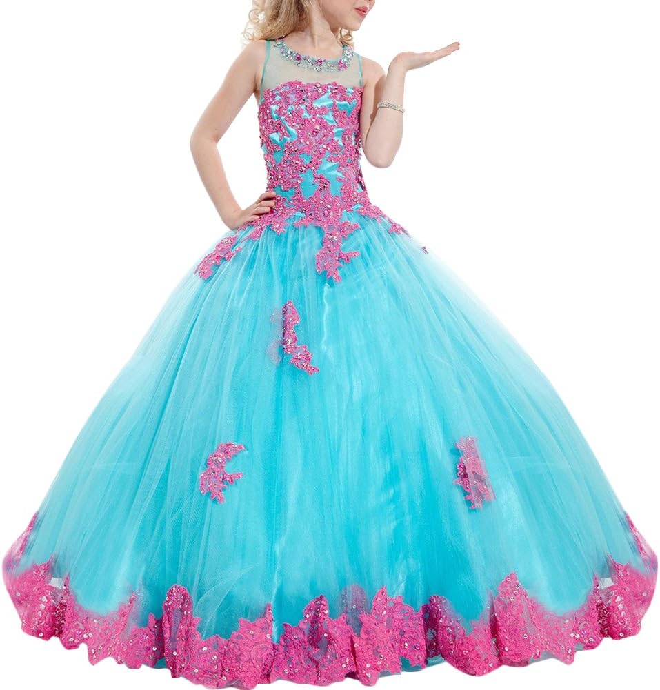 Abito Da Principessa In Tulle Per Bambina - Senza Maniche, Arcobaleno, Per Feste, Matrimoni, Estate - Foto 3