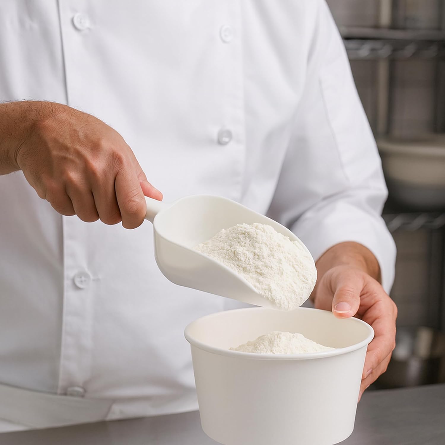 5 lb. White Buckets, Disposable Ice Buckets for Parties, Paper Popcorn Buckets, Food Buckets (Case of 25)