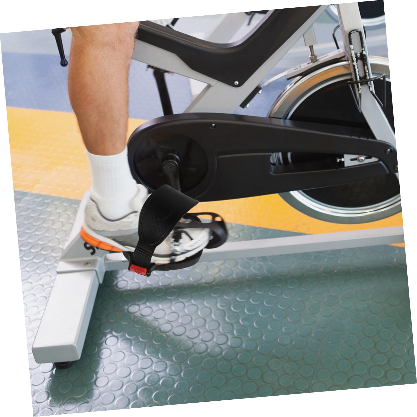 VANZACK Wymiana Pedałów Do Roweru Górskiego - 1 Para Pedałów Do Roweru Treningowego Z Plastikową Platformą I Paskami Regulacyjnymi