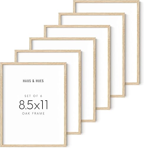 HAUS AND HUES Juego de 6 marcos para certificados de 8.5 x 11 pulgadas, marco de diploma de 8.5 x 11 pulgadas, marco de fotos de madera de 8.5 x 11
