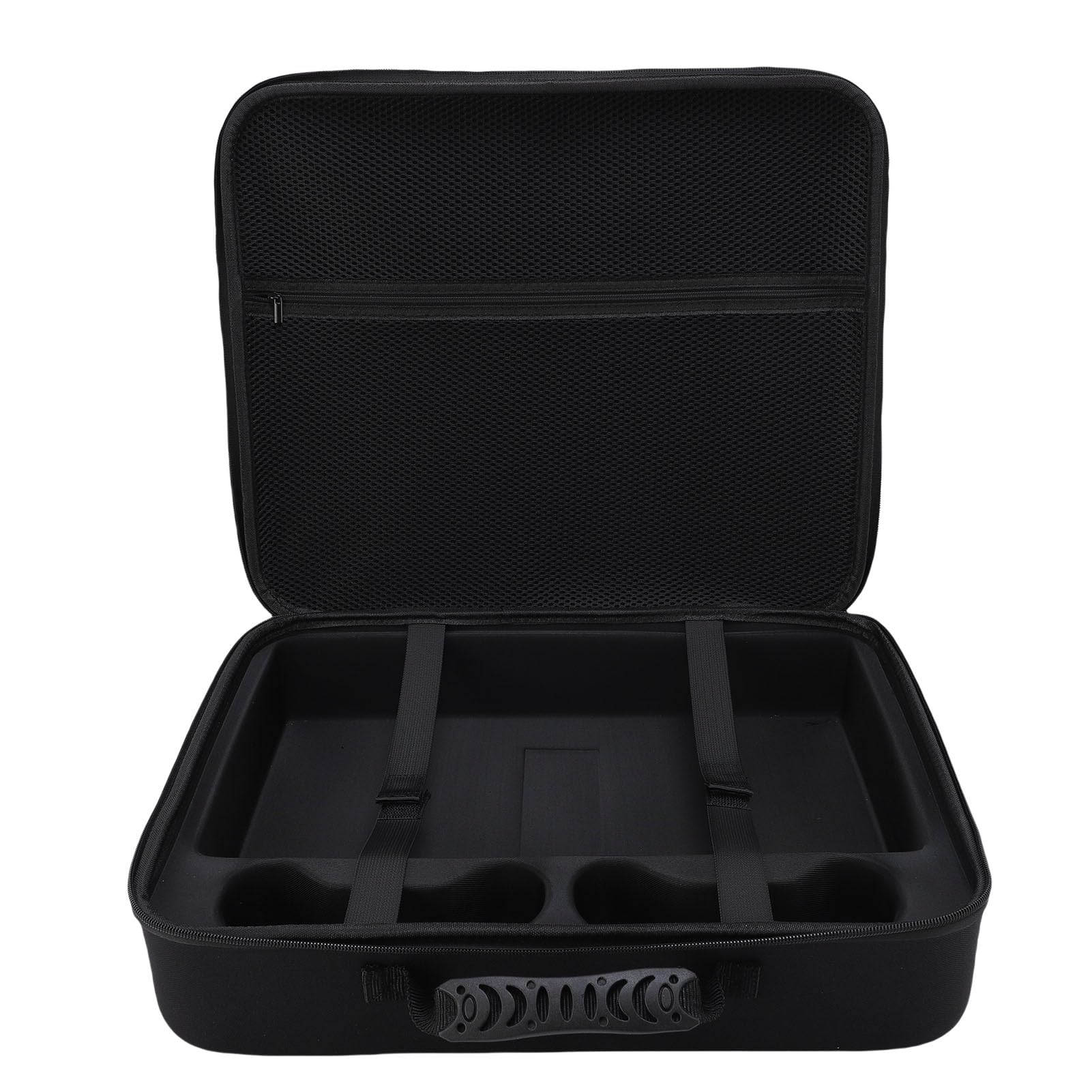 Cryfokt Bolsa de Almacenamiento para Consola de Juegos de Carcasa Dura, Resistente Al Agua, a Prueba de Golpes, con Correa para el Hombro para Accesorios de Controladores Duales, Estuche de (Black)