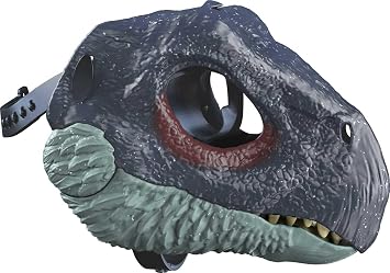 Mattel Jurassic World Dominion Dinosaur Mask, Therizinosaurus Dino Role-Play Toy & Costume Accessory with Opening Jaw & Movie-Inspired Design
