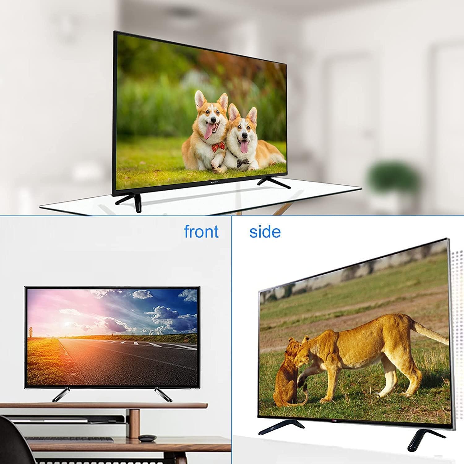 TV Legs for TCL TV Legs Replacement Compatible with 28/32 Inch 40/43 Inch 49/50 Inch 55/65 Inch Roku Smart TV, Replacement Legs for Legs 65S555 55S401 50S546 50S423 43S431 40S325 28S405 with Screws (2