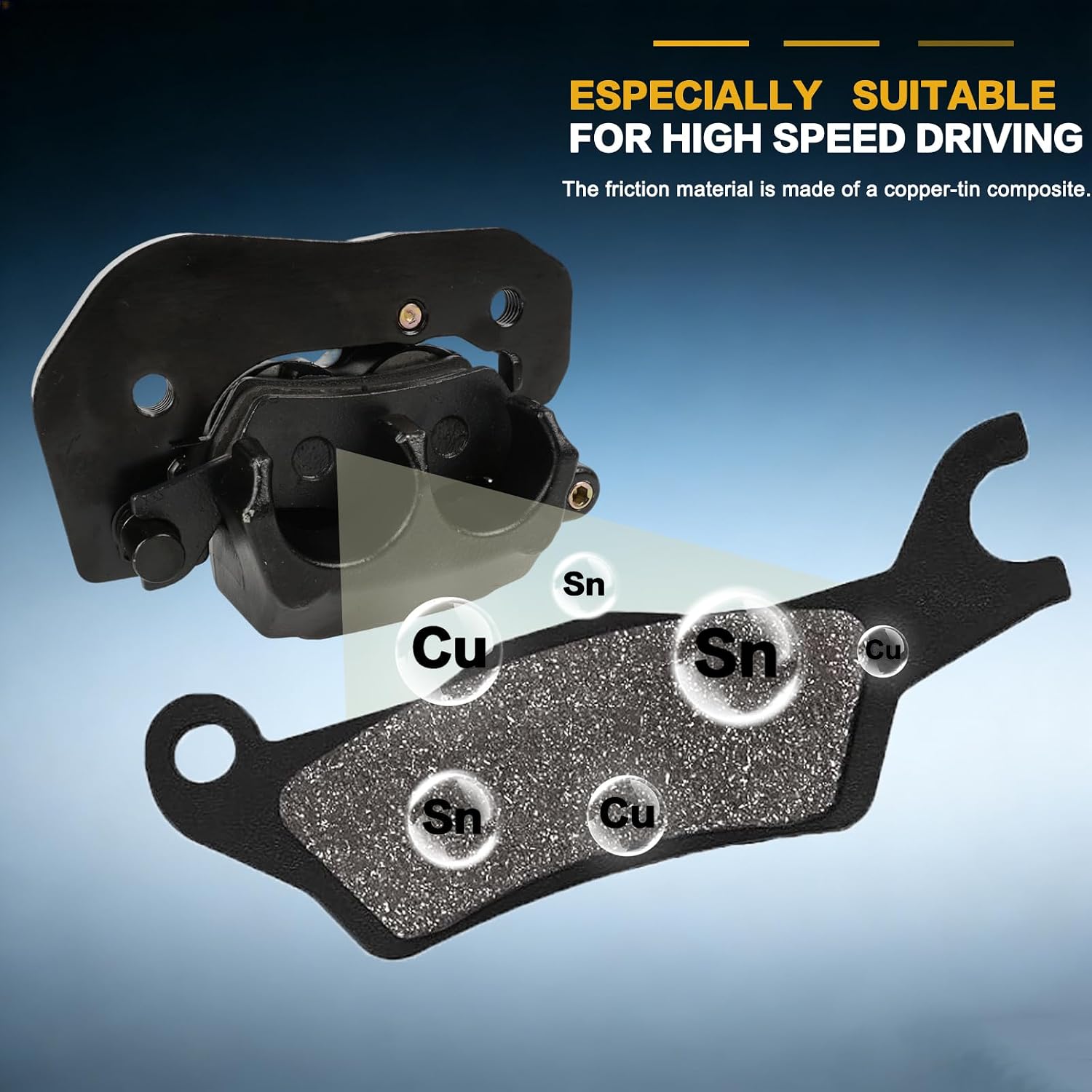 GSPSCN Rear Left & Right Brake Calipers w/Pads & Bracket for 2012-2020 Can-Am Renegade 500 570 800 850 1000,Outlander 450 650 1000,OE# 705600860 705600859