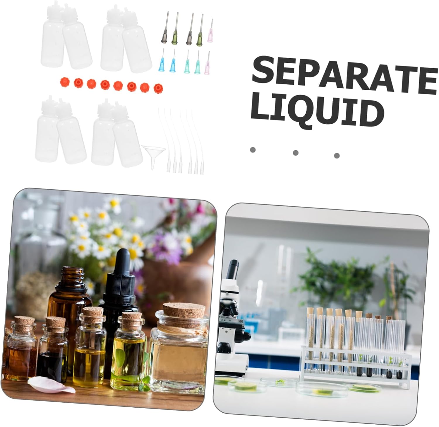 1 Set Mini Squeeze Bottle Set with Needle Tips Funnel Glue Dispensing Bottles for Precise Application of Oils and Liquids Lightweight Portable for DIY Projects and Detailed Tasks
