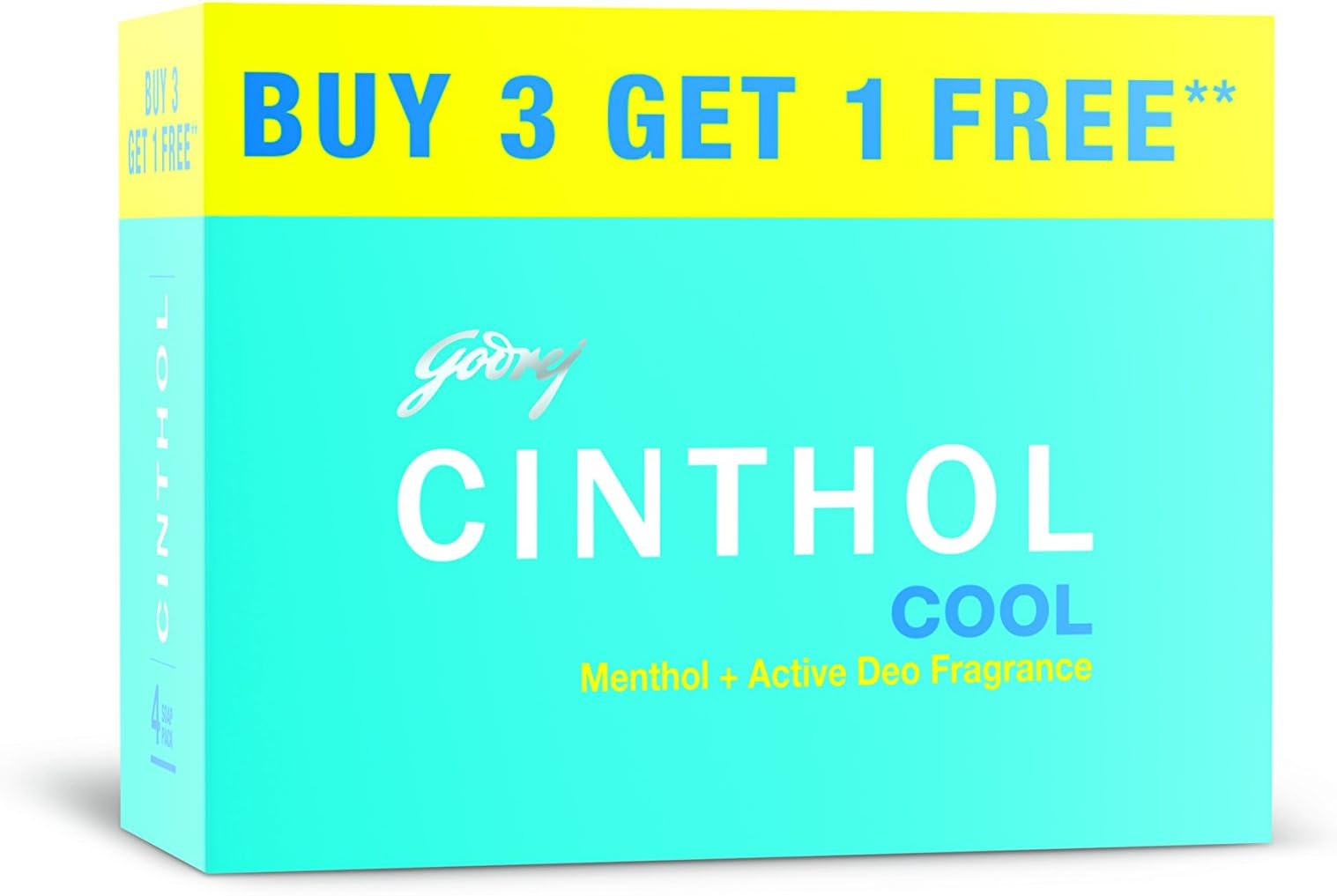 Cinthol Cool Bath Soap, 125g (Pack of 3) + 75g free