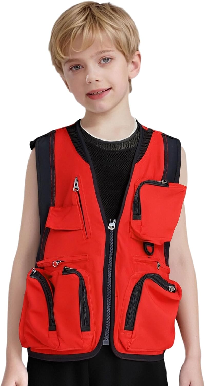 Children's Utility Vest Camouflage Multi-pocket Vest for Outdoor Sports Security Training