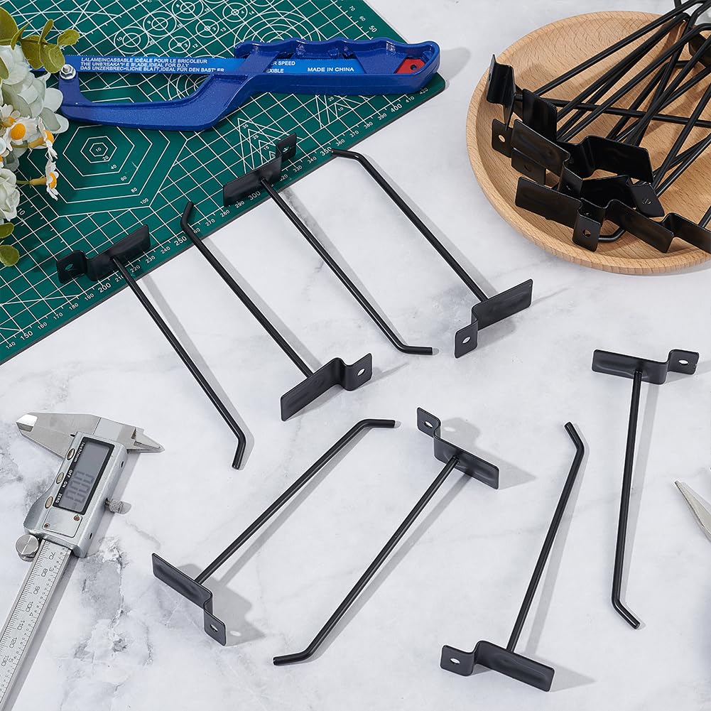 100 ganci per parete a doghe, 15 cm, in metallo, accessori per garage, organizzazione degli attrezzi, accessori per officina