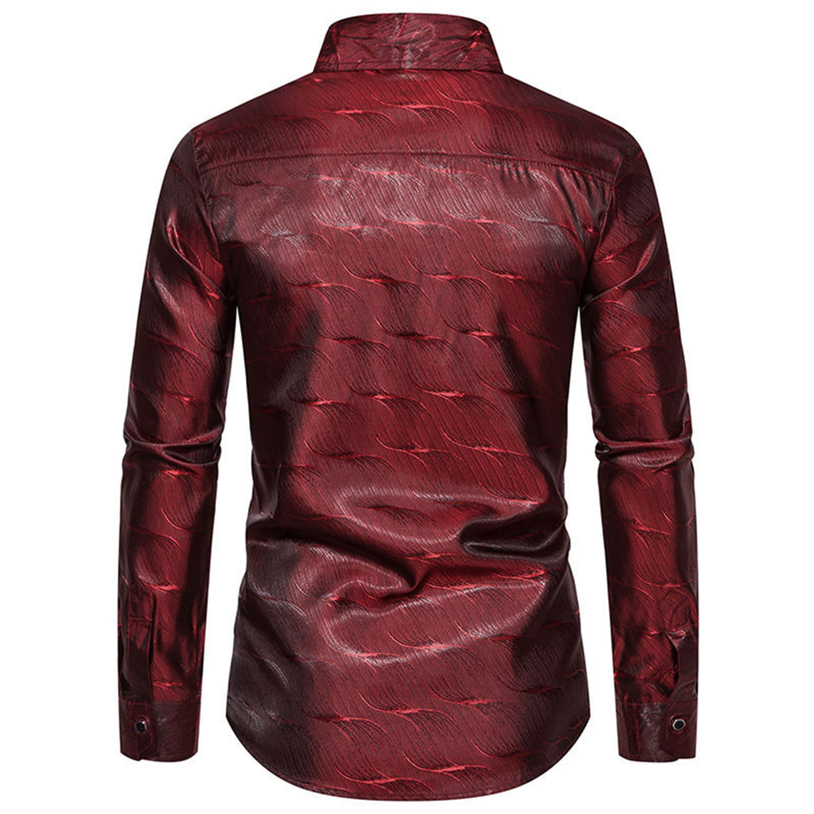 Camiseta de manga larga con lentejuelas para hombre