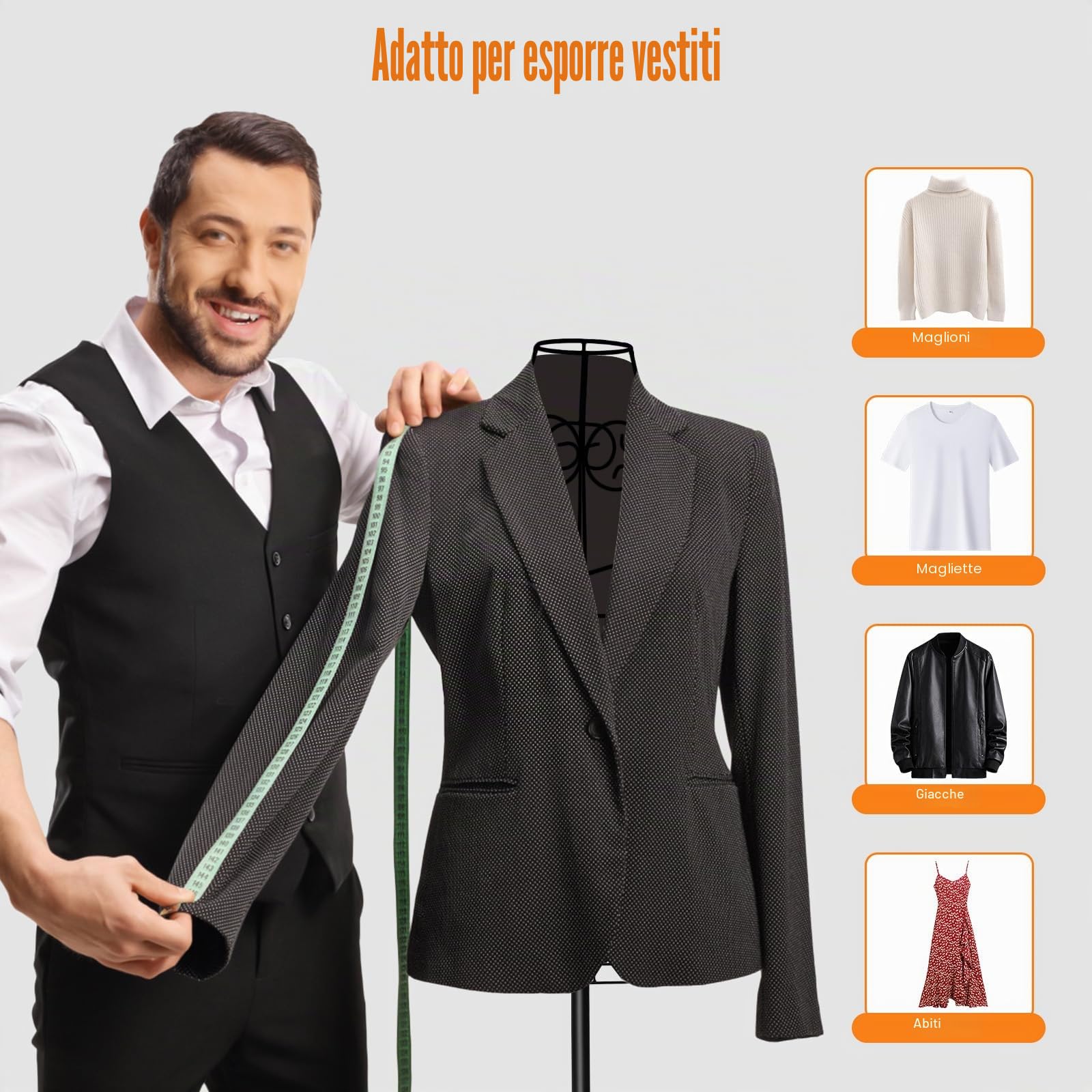 Manichino da sartoria femminile in metallo da donna, in filo di ferro, manichino regolabile in altezza per costumi, boutique