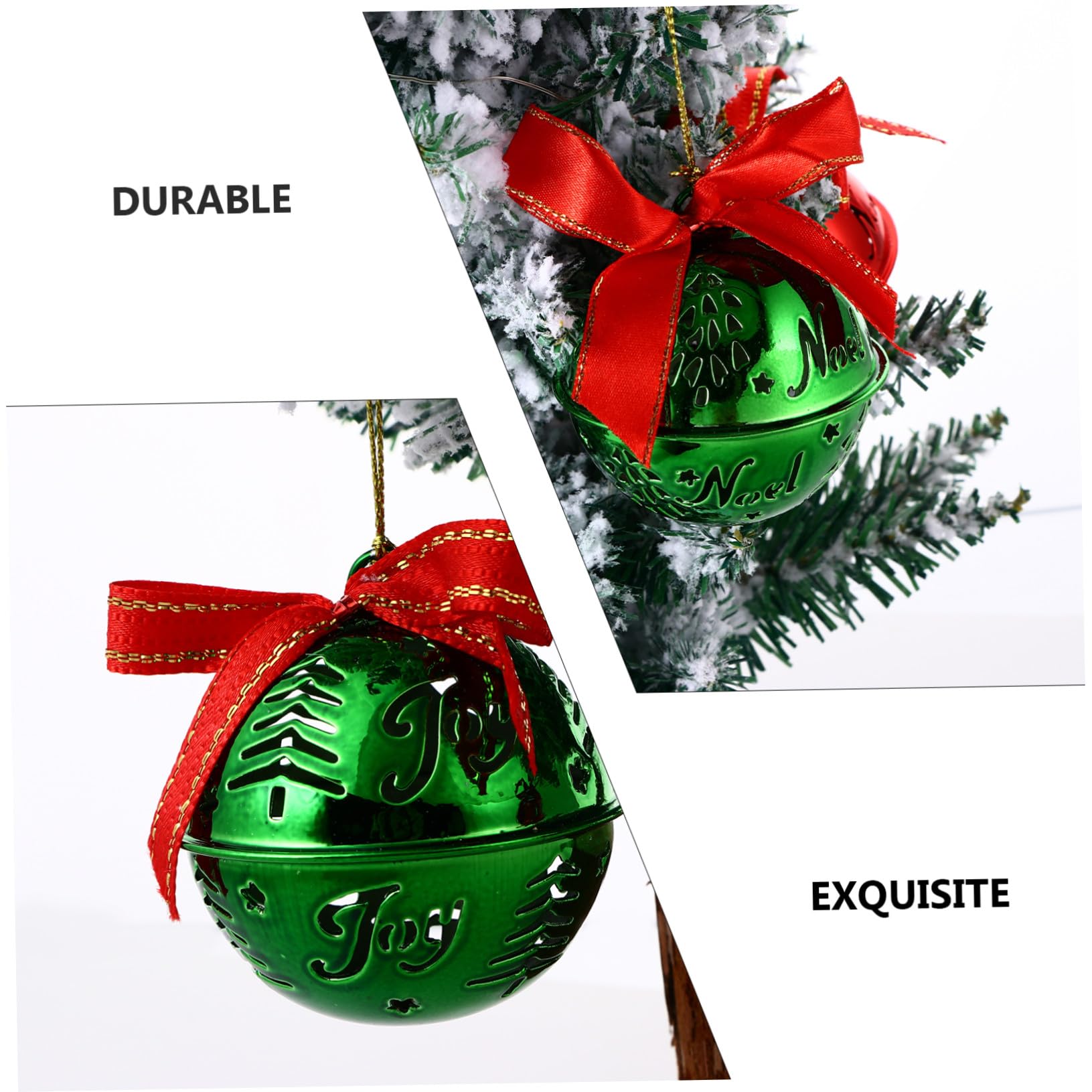 12pezzi Campane di Natale Appendibili Decorazione per Albero di Natale Appendi Ornamenti Sospesi per Casa Stile Casuale