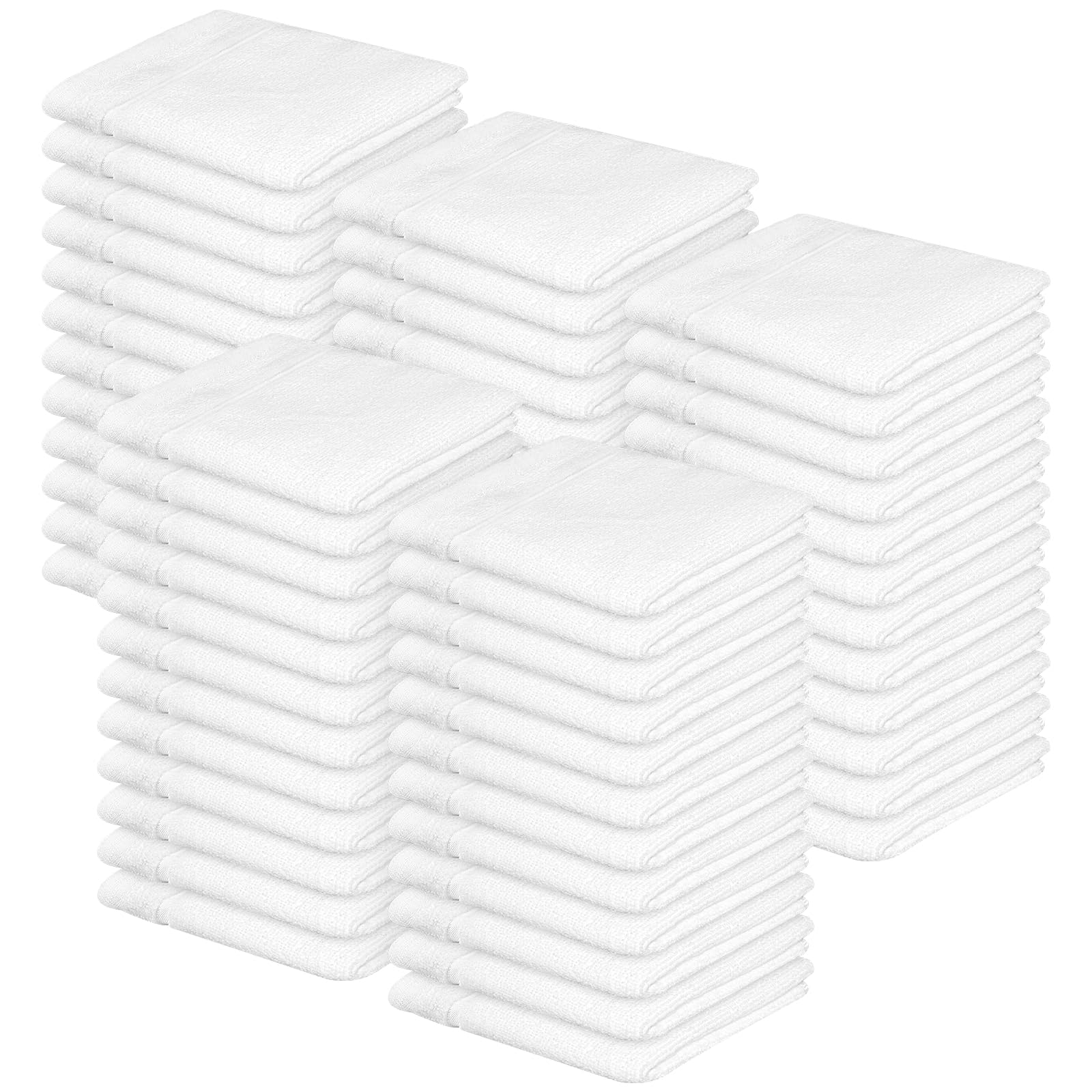 60 Pcs Cotton Washcloths, 30 x 30 cm Soft Highly Absorbent Face Towels Bulk