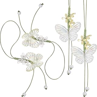 PartyKindom 4 Pçs Charme Do Telefone Kawaii Borboleta Flor Acessórios Do Telefone Charme Corda Kawaii Telefone Charme Gancho Bonito Encantos Do Telefone Estético Para Mulher Menina