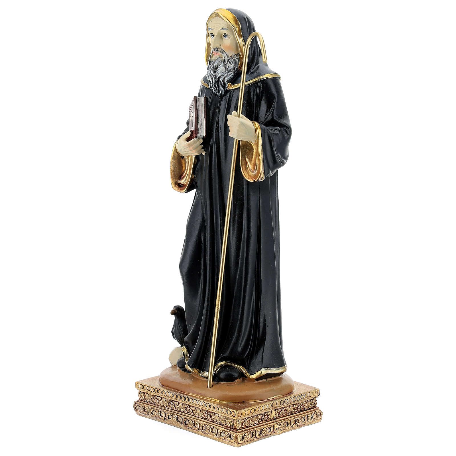 Holyart Statue in resina e PVC: Statua San Benedetto corvo resina 21 cm