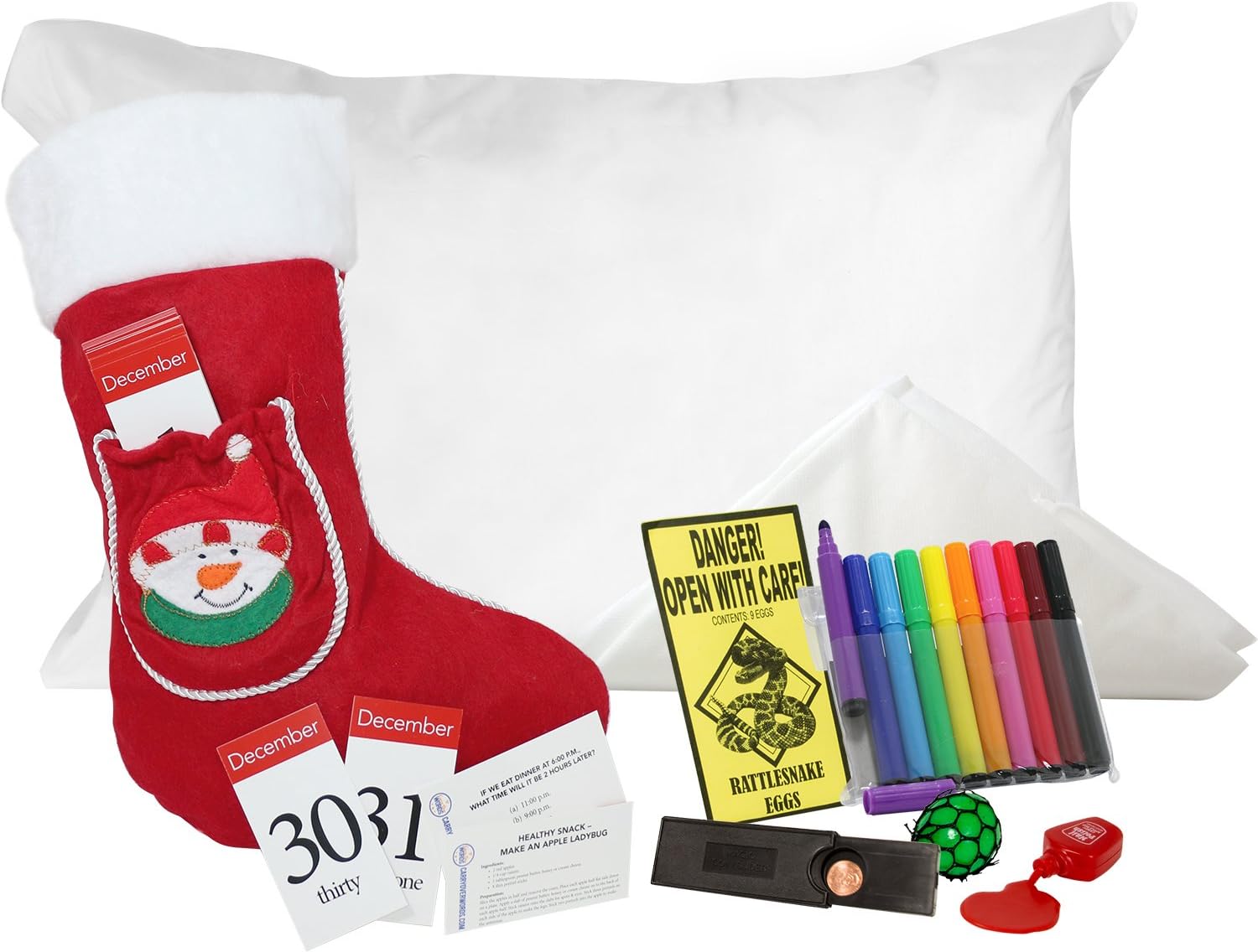 Child's Christmas Package featuring "Decorate Your Own Pillow Case"