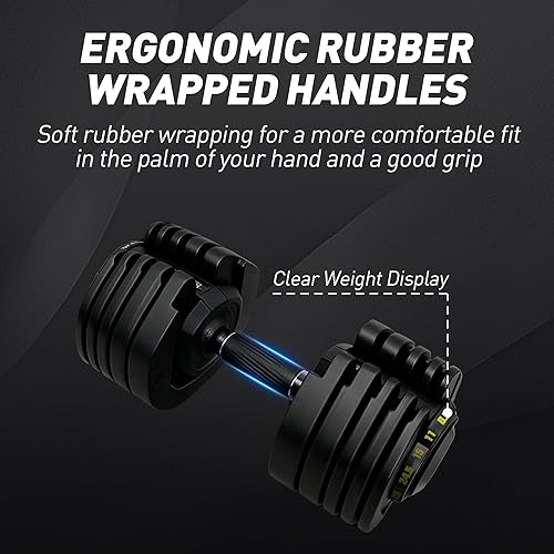 Miniatura 5 de RitKeep - Sistema de mancuernas de peso ajustable, 6595 libras, 15 opciones de peso ajustable, juego de peso libre con agarre moleteado