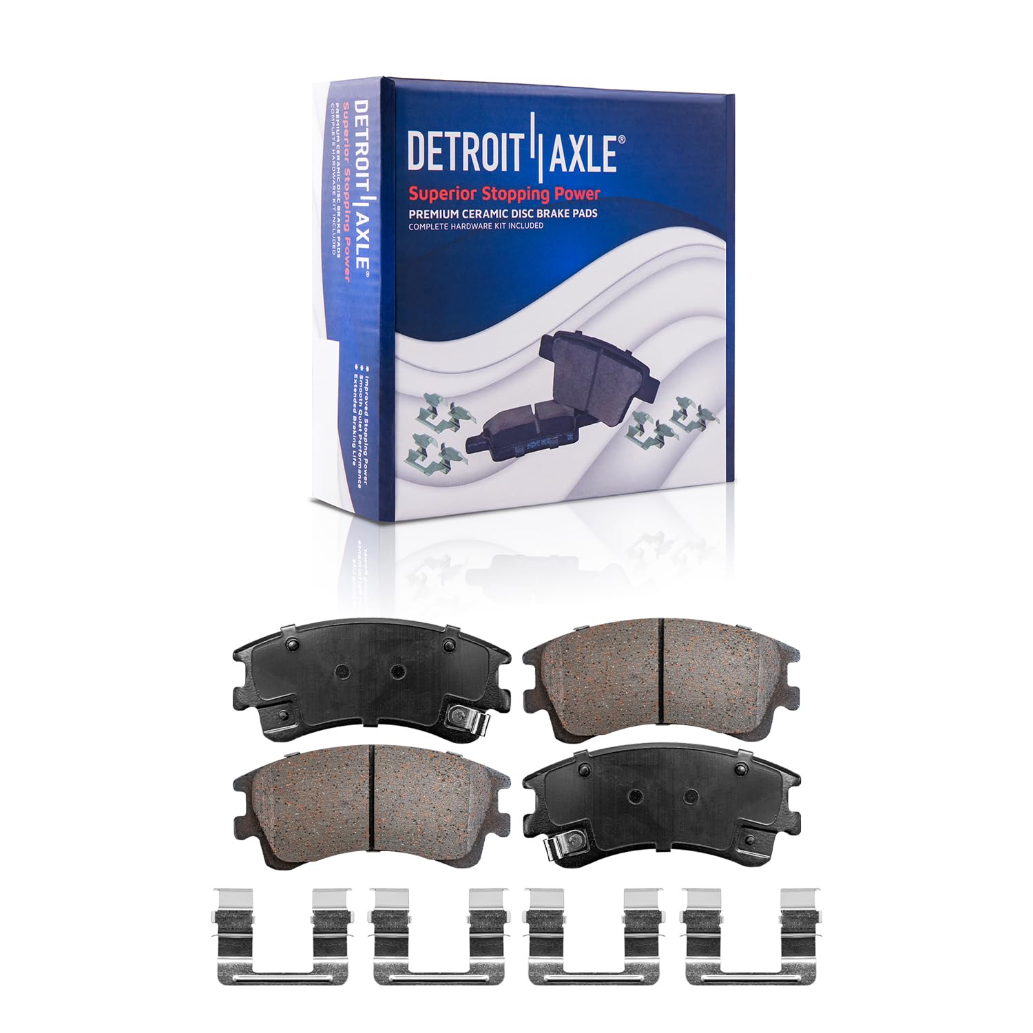 Detroit Axle - Front Brake Pads for 2003 2004 2005 Mazda 6 Ceramic Brake
