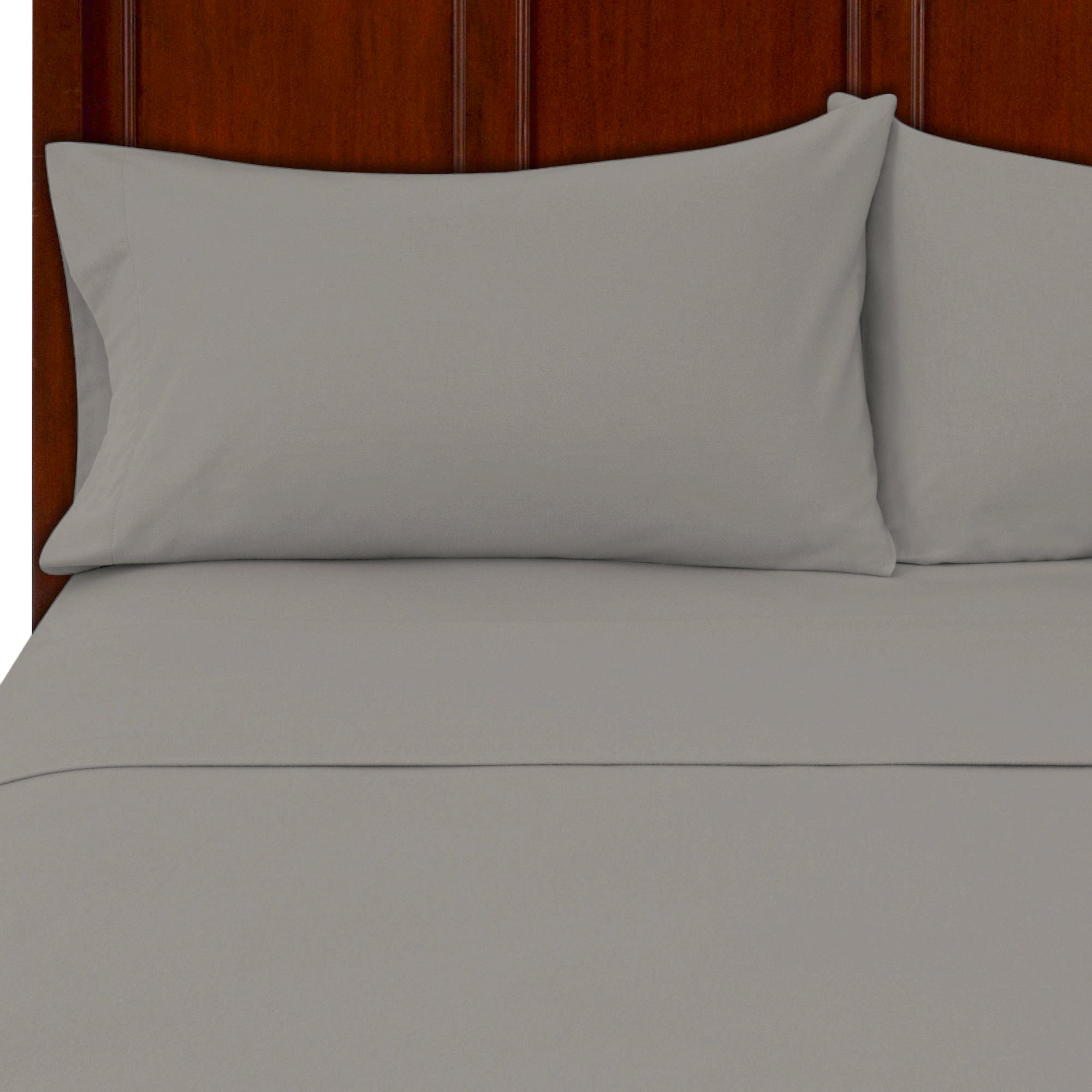 GMTEXTILES Pure 100% Egyptian Cotton Flannel Sheet Set (Pair of Pillowcases (48 x 74 cm) Taupe)