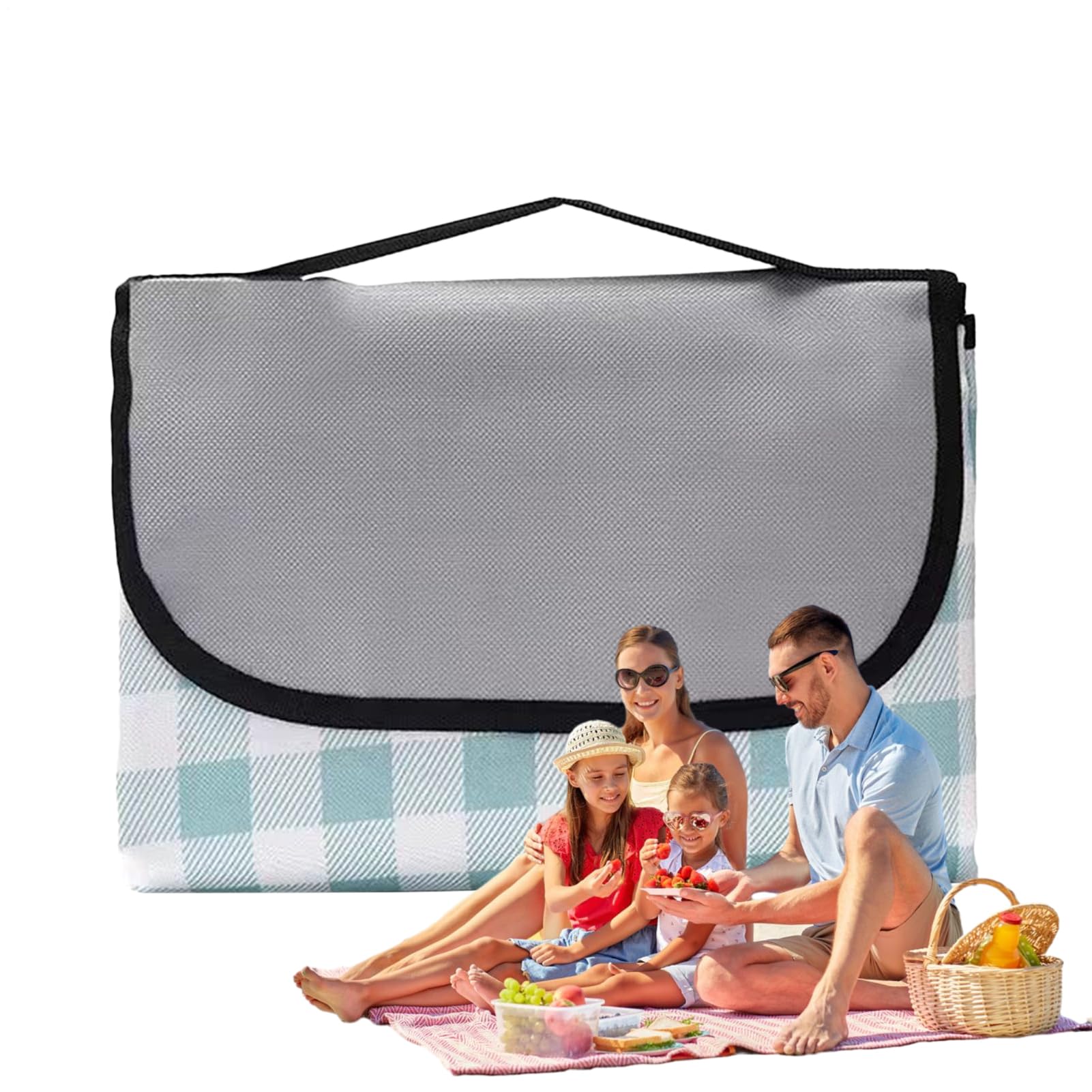 Tapis de camping anti-dérapant pour tente, couverture de plage pliable 150x198 cm