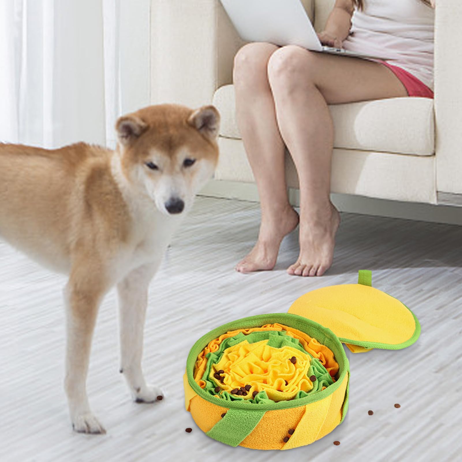 Comedero automático para mascotas Tapete de búsqueda de comida for perros - Comedero interactivo con olfateo, dispensador de juguetes for perros | Herramienta de olfateo for estimulación mental