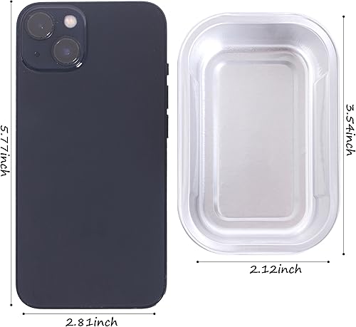 Miniatura 2 de Mini moldes desechables para pasteles con tapas, 50 forros para cupcakes de 5.5 onzas con tapas, mini moldes de aluminio con tapas, mini latas para