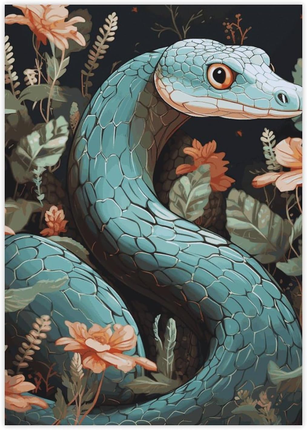 Cute Stickers Waterproof Funny Snake and Flower Stickers for Water Bottles Laptop Decor